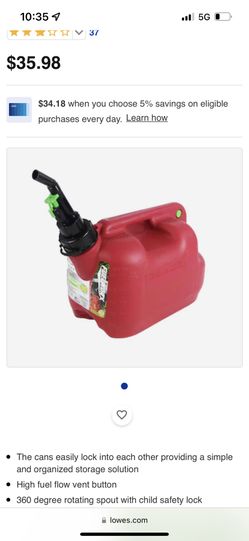 Fuel Works 2.5 Gallon Gas Can 