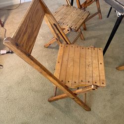 5 cute antique wooden chairs