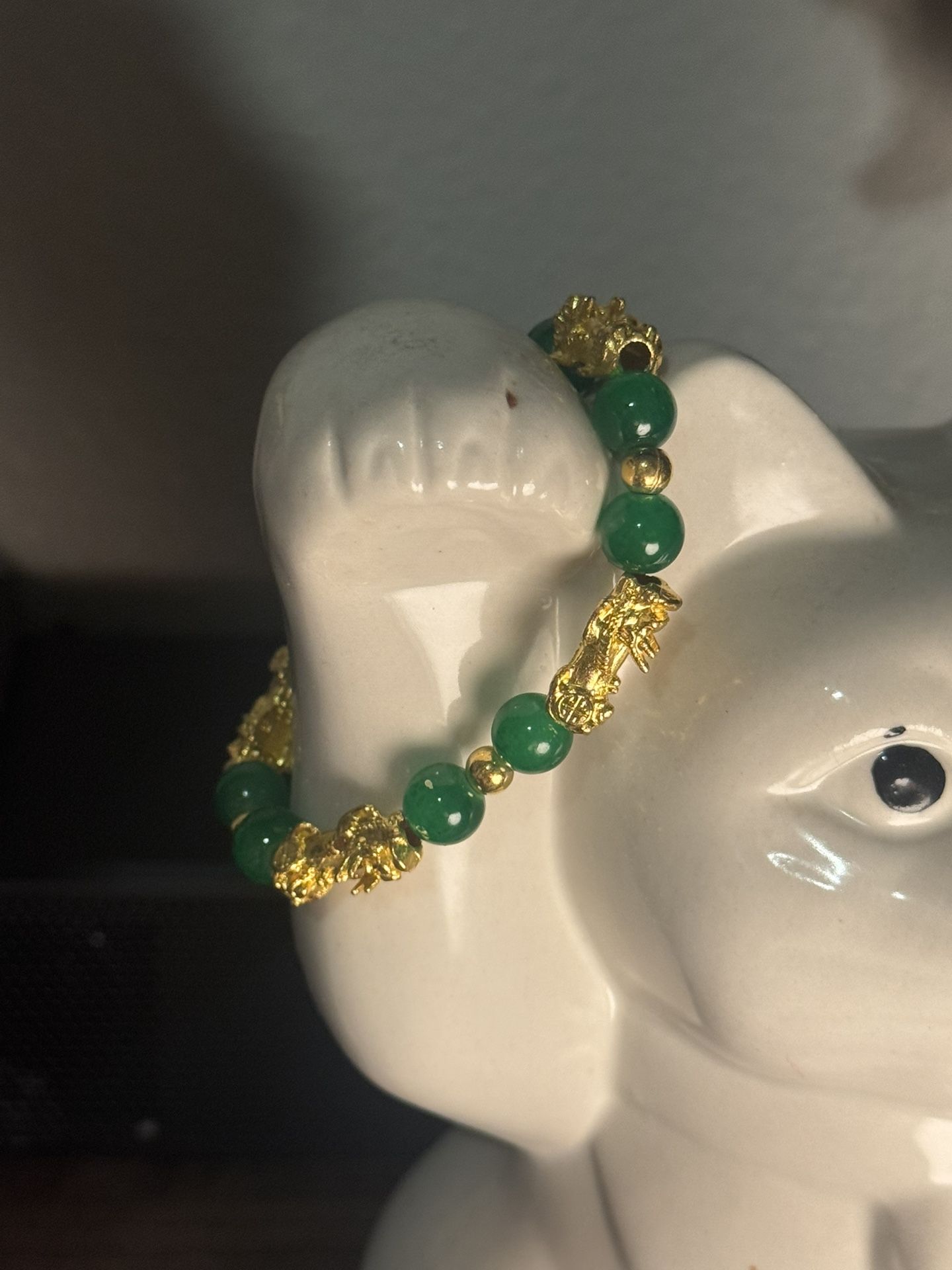 Green Jade Dragon Bracelet