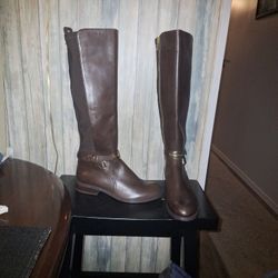 Michael Kors Arley Stretch Boot Dark Coffee