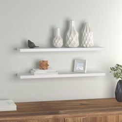 Amazon Basics Floating Shelves - White, 2-Pack