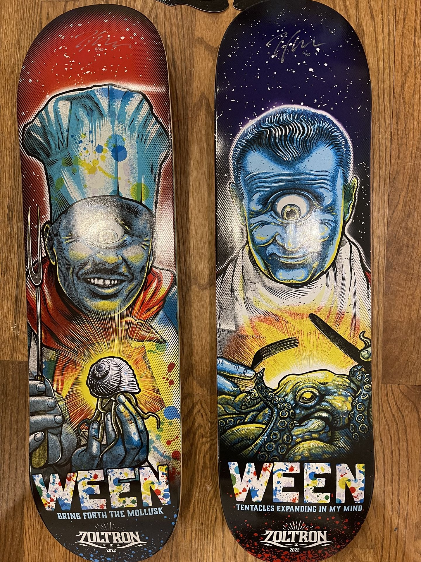 Zoltron X Ween Skate Deck SIGNED- Set (of 2)