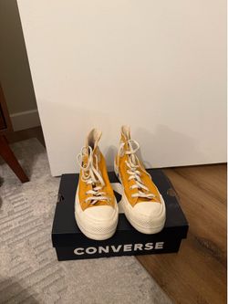 Converse Chuck Taylor All Star yellow platform high top trainers