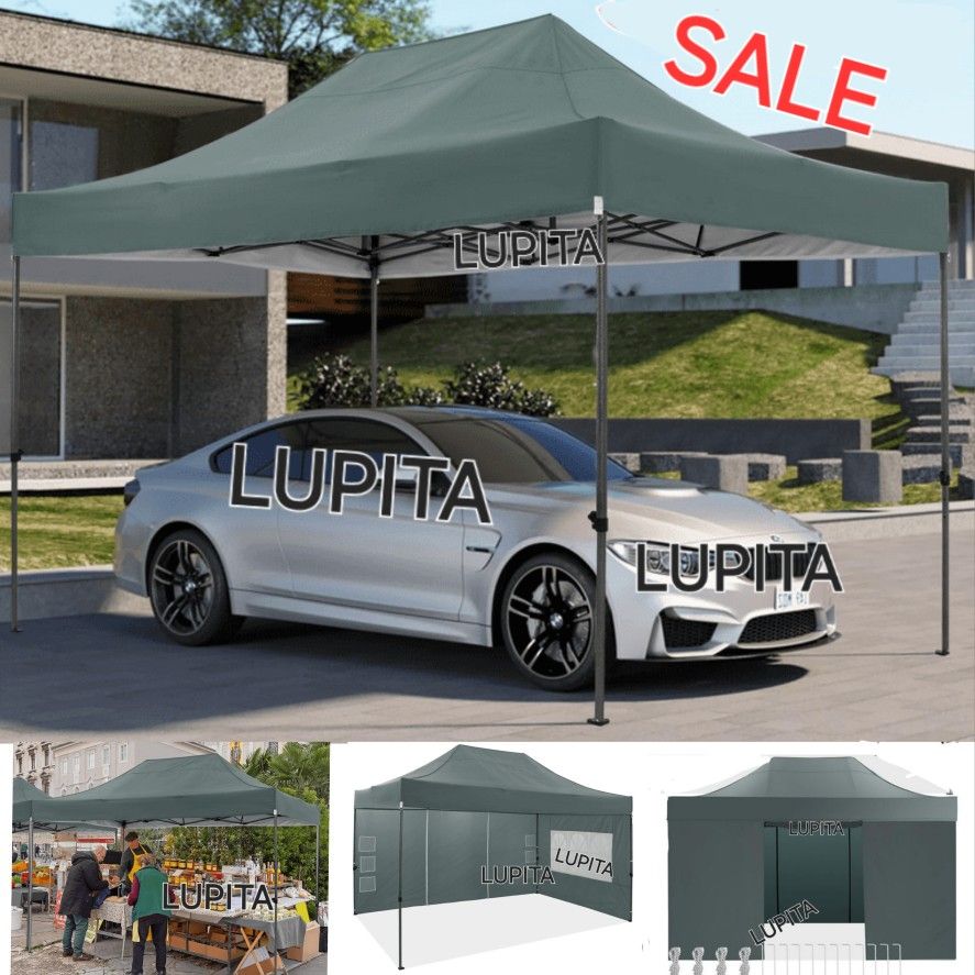 10x15 HEAVY DUTY Canopy Tent With Side Walls Gazebo Wedding Party Pop Up Tent Canopy- (FOR SALE)