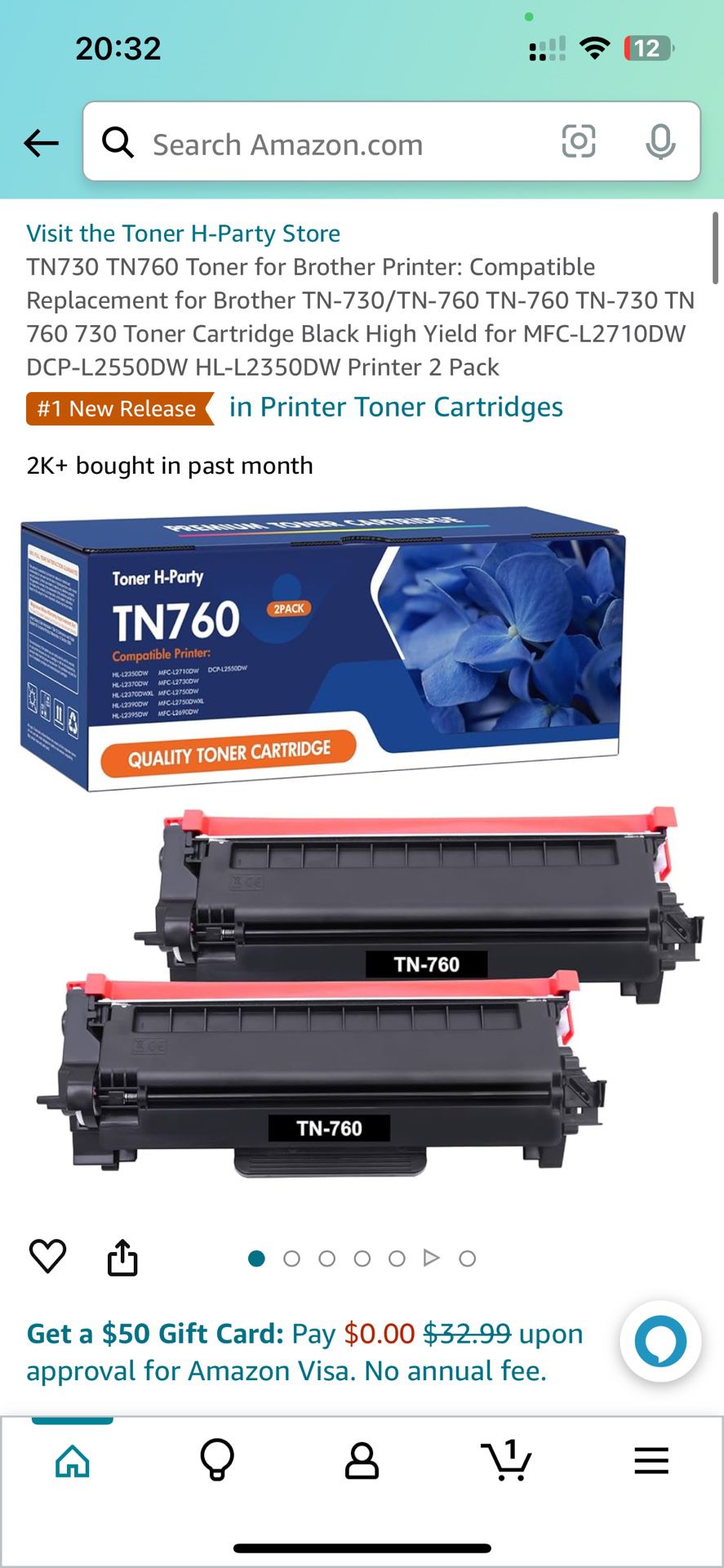 TN730 TN760 Toner for Brother Printer: Compatible Replacement for Brother TN-730/TN-760 TN-760 TN-730 TN 760 730 Toner Cartridge Black High Yield for 