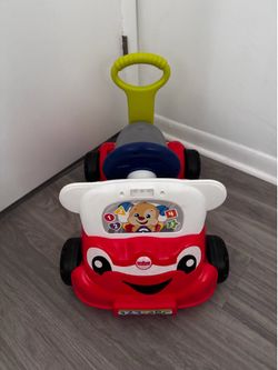 Fisher-Price Laugh & Learn 3-in-1 Smart Car Interactive Infant Walker & Toddler Ride-On Toy