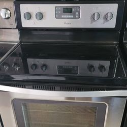 Whirlpool, Glass Top Stove, Stainless Steel 