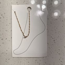 Forever 21 Fashion Jewelry ( Anklet & Necklace With “CANCER “zodiac Sign Charm 