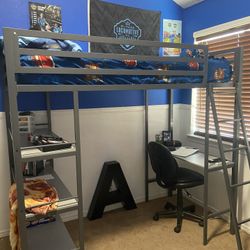 Twin Size Loft Bed & Mattress