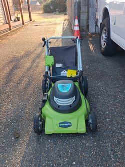 Greenworks electric lawnmower