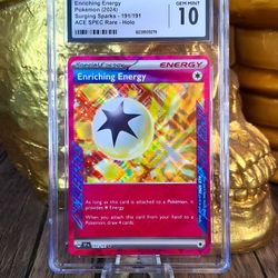POKÉMON CARD ENRICHING ENERGY ACE SPEC RARE HOLO - CGC - GEM MINT 10