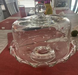 NEW Princess House Heritage Cake Dome and Pedestal Stand #GF