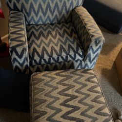 Accent Chair And Ottoman 