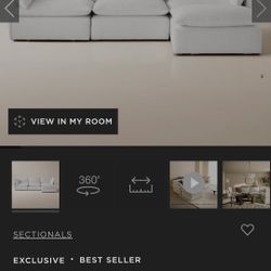 Crate And Barrel Lumis 4-Piece Sofa