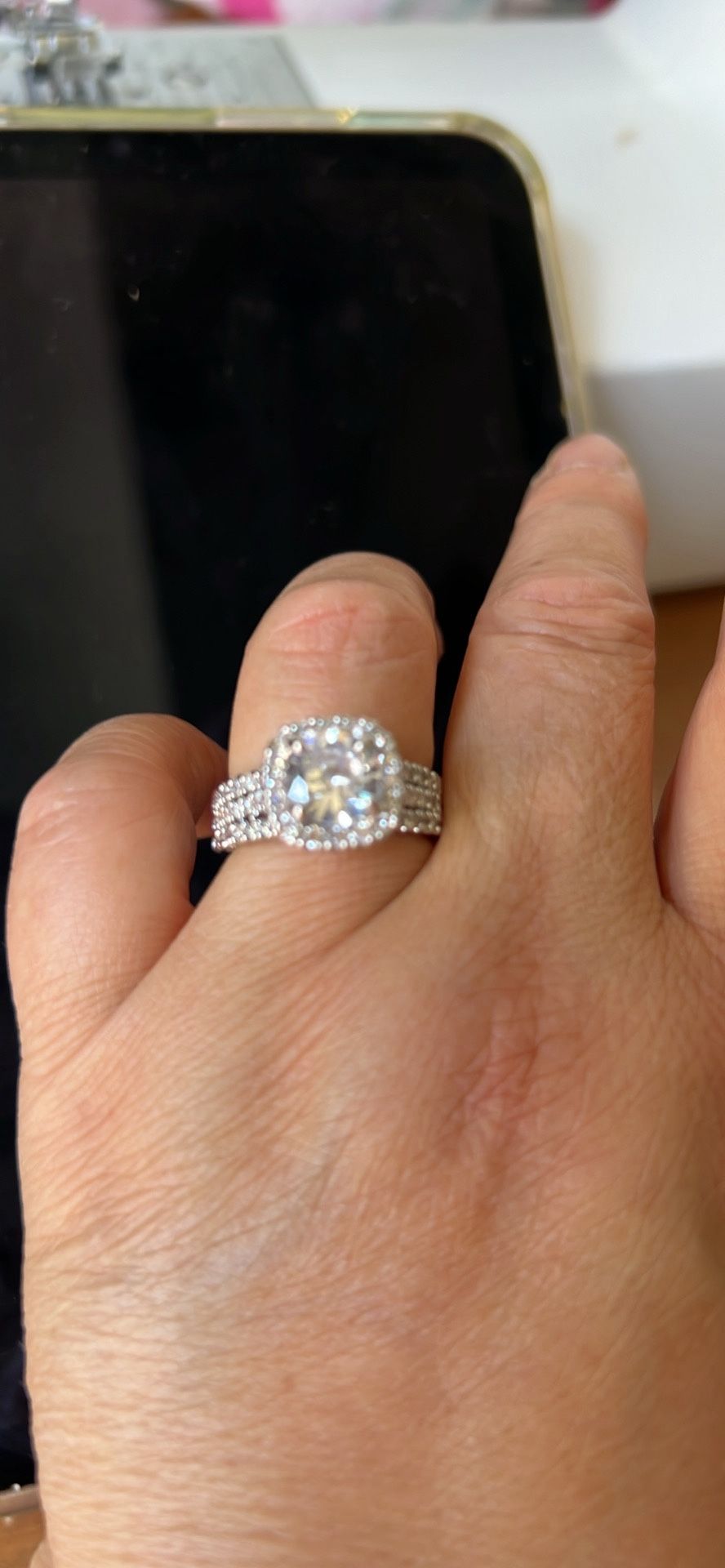 Ziconia Stainless Ring 8 Size