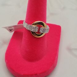 Gold Over Silver Ring