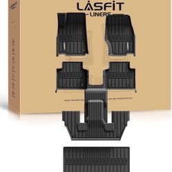 2021 - 2026 Jeep Grand Cherokee L LASFIT All Weather Custom Floor Mats Cargo Trunk Mat 6 Seater Only