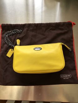 COACH wristlet/clutch, 8” never used