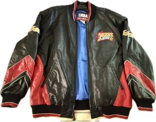 2xL vintage Philadelphia 76ers NBA leather-style varsity/bomber jacket.