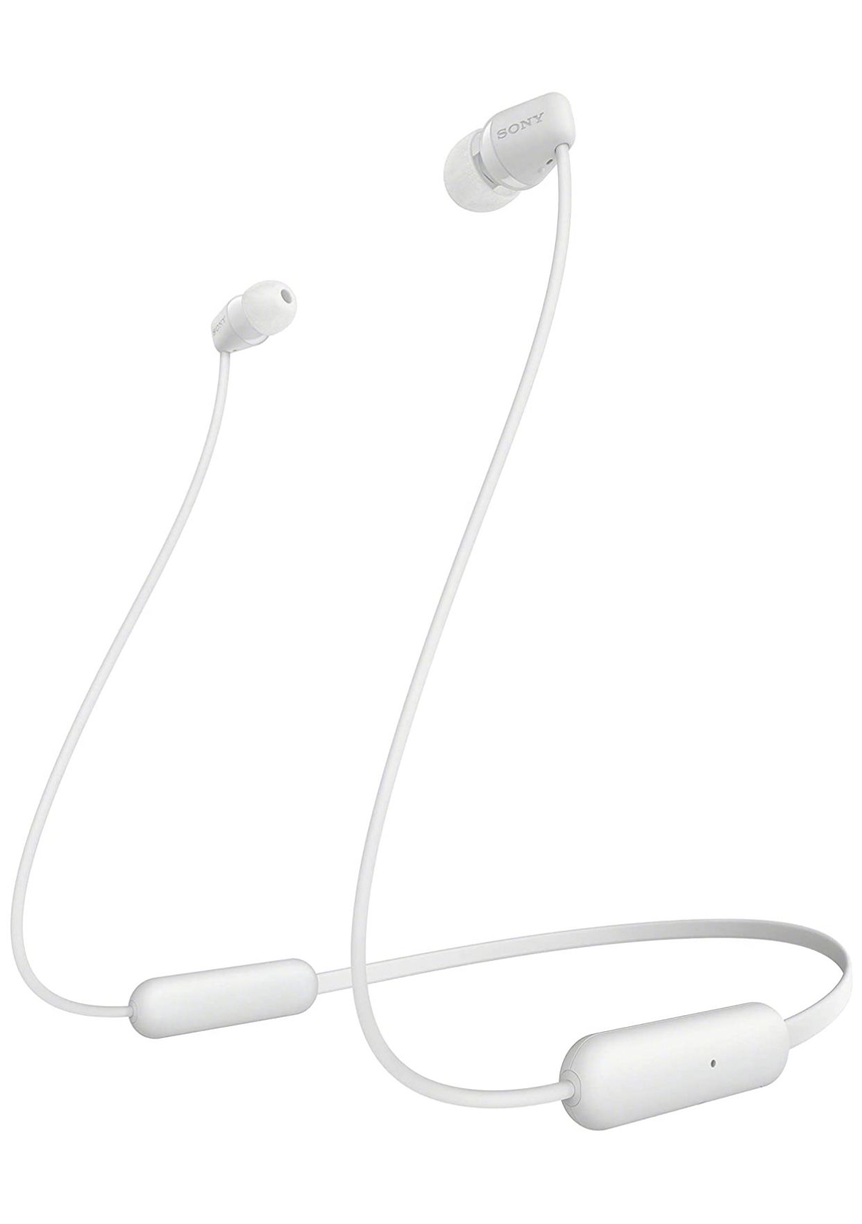 Sony WI-C200 Wireless in-Ear Headset/Headphones with mic for Phone Call, White (WIC200/W)