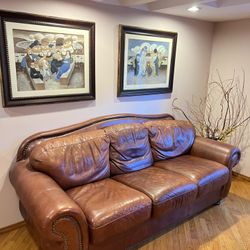 Leather Couch With Queen Sofa Bed