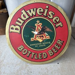 Vintage Budweiser Metal Sign 1994 Year 