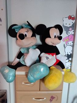 Mickey Mouse and Minnie Mouse