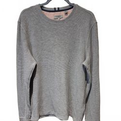 Ted Baker London Mens Grey Micro Stripe Long Sleeve Modal T-Shirt Size 3 Medium