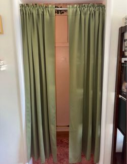 63” Sage Green Curtains (4 panels)