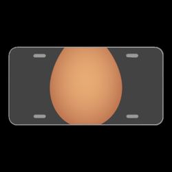 License Plate Novelty Car Front Egg Food Protein Meal Breakfast