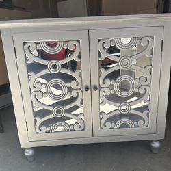 Crate and Barrel Glass mirror cabinet