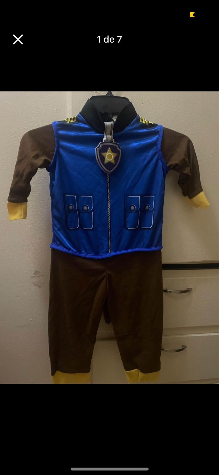 Paw Patrol costume for kids size 3T