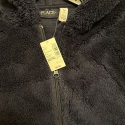 New Children’s Place Girls Zip Fur Jacket Hoodie 14