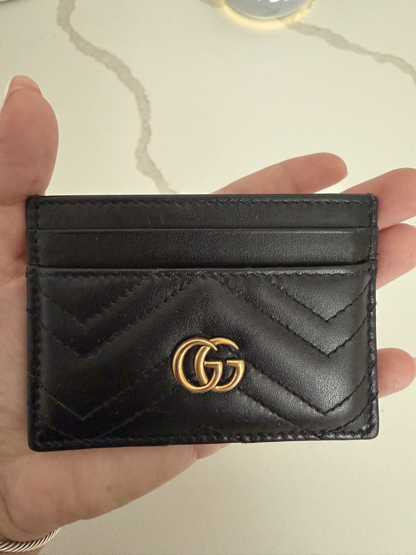 Authentic Black leather Gucci card case🖤✨