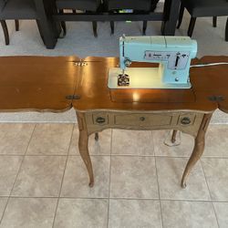 Antique Singer 338 Sewing Machine And Table