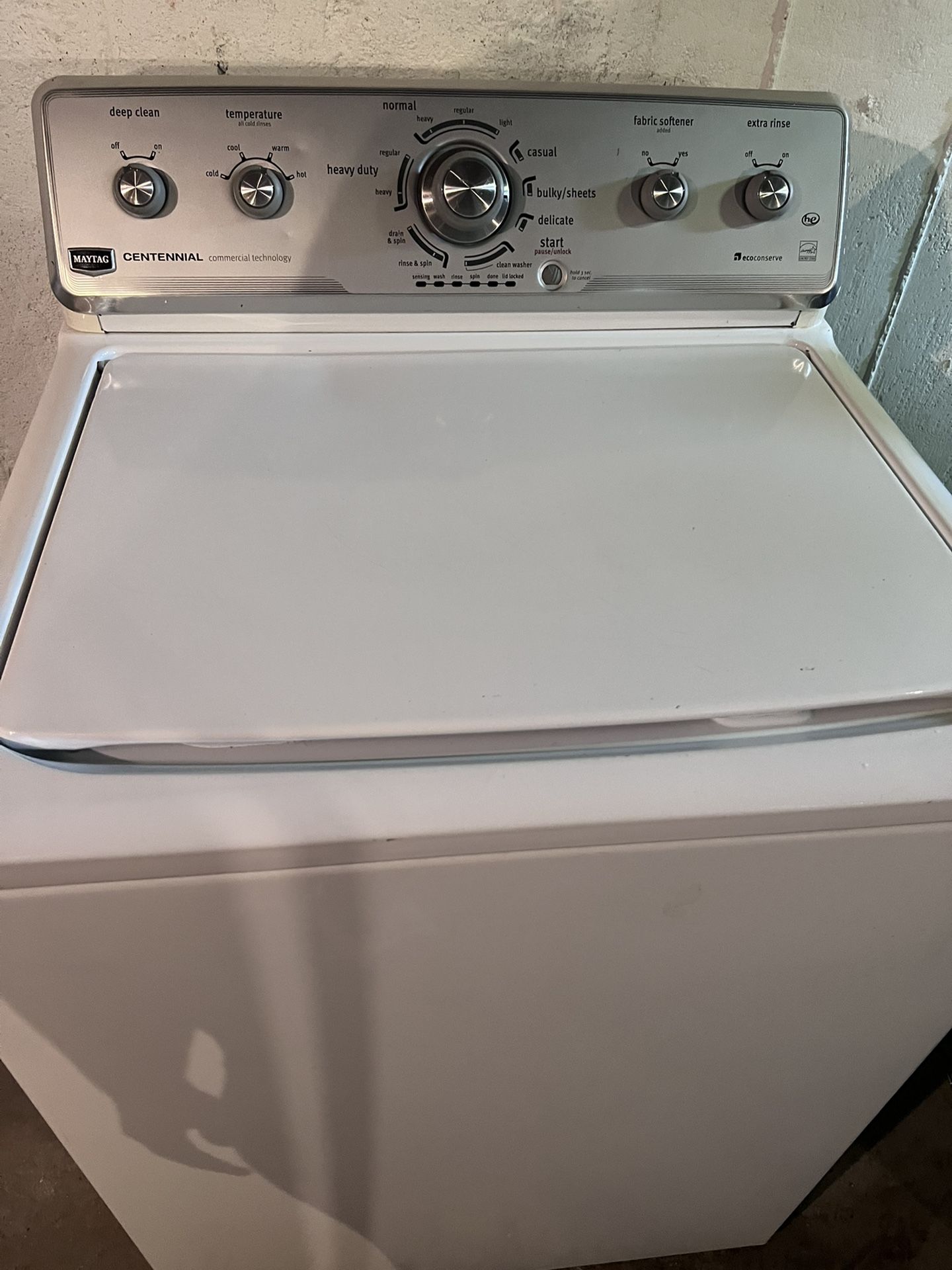 Maytag Centennial Washer 3.6 Cu Ft