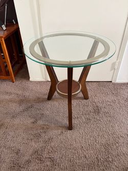 Glass Top Living Room Table Set