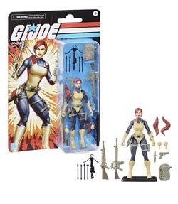GI Joe Classified Retro Cardback Scarlett In Hand - Ready To Ship - Nice Card!
