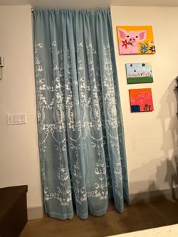Elegant sheer embroidered curtains