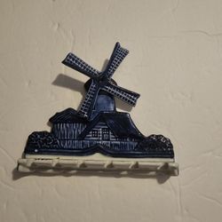 Delft Blue Handpainted From Holland Souvenir Spoon Holder