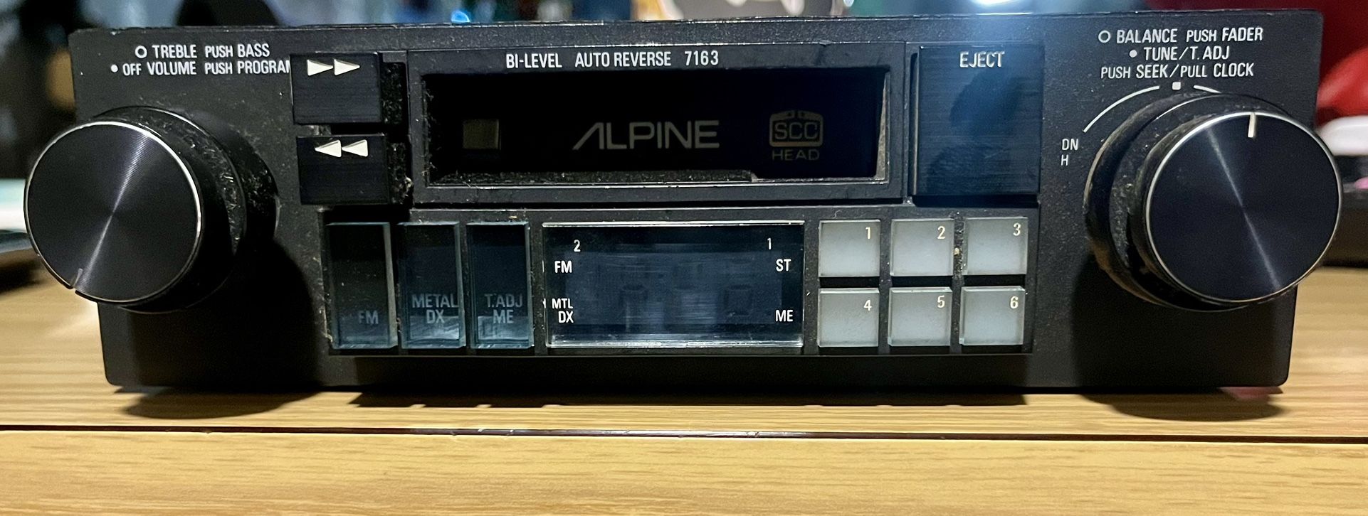 VINTAGE ALPINE 7163 CAR AUDIO STEREO 2 KNOB OLD SCHOOL CASSETTE RARE ...