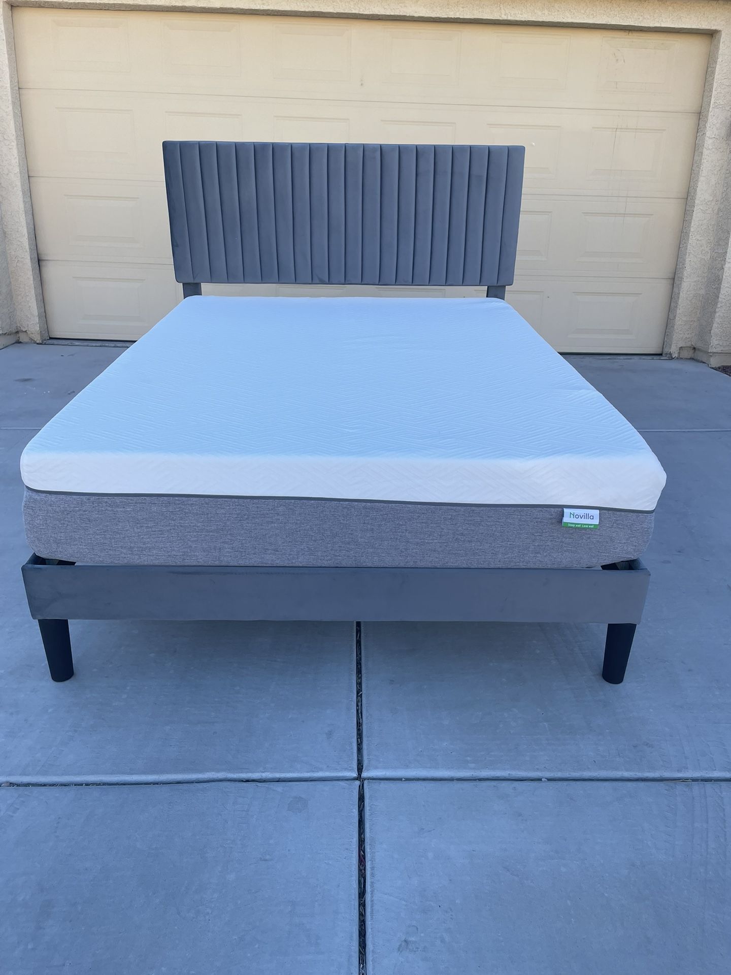 Beautiful Queen Size Bed Frame And Memory Foam Mattress!!
