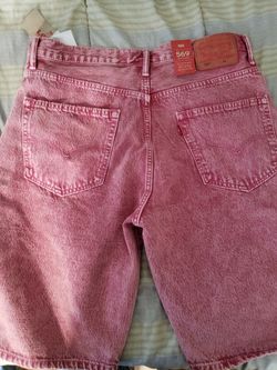 Levi's 569 loose straight red denim shorts size 34