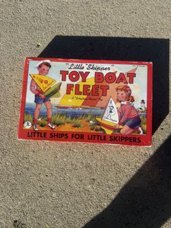 Schylling “Little Skipper” Toy Boat Fleet - 4 boats - Antique
