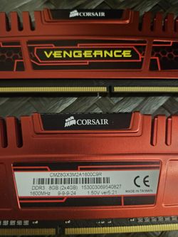 Corsair vengeance DDR3 8gb Sticks