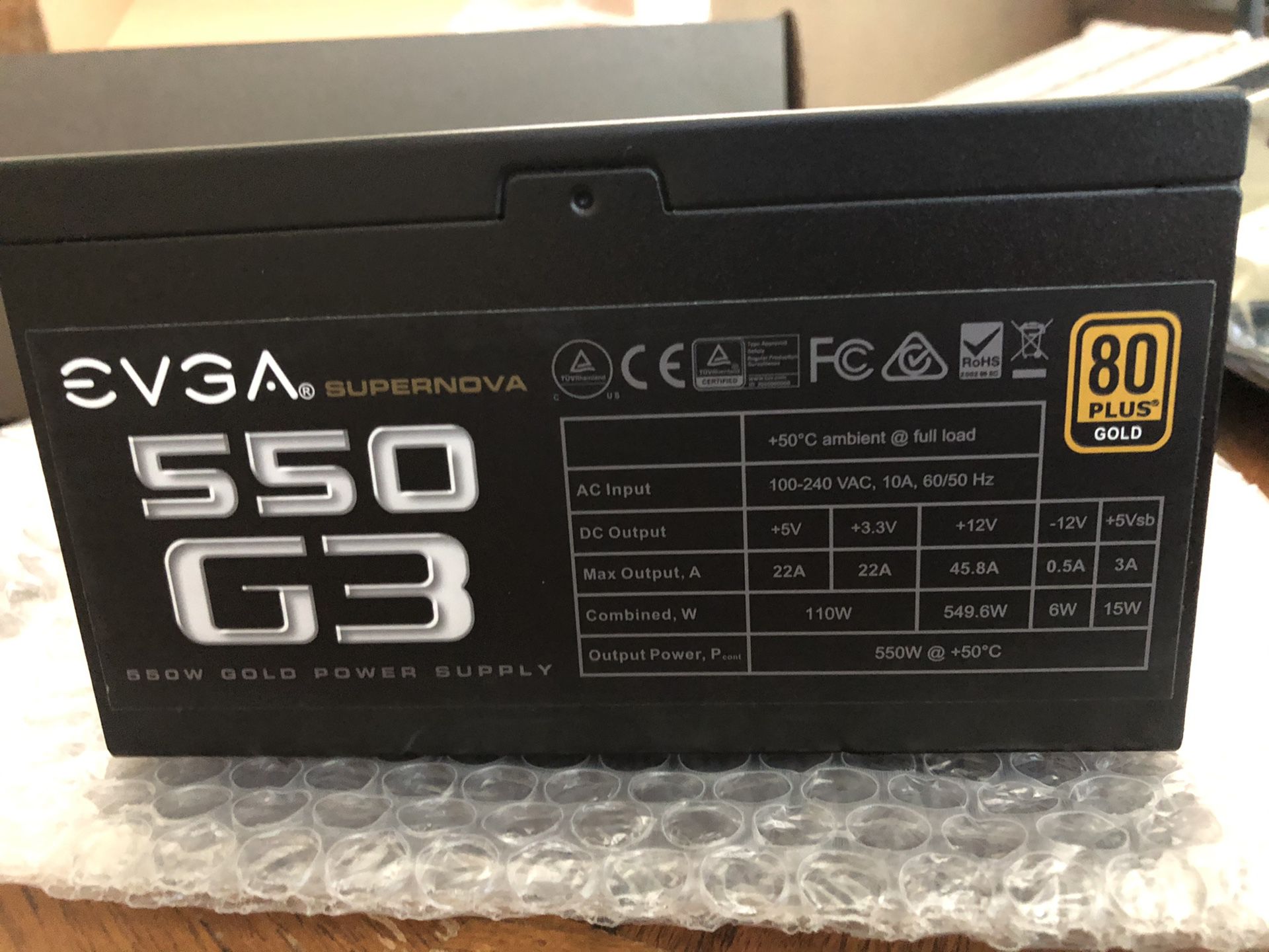 EVGA 550W G3 80 Plus Gold Modular Power Supply