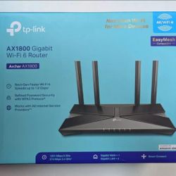 TP-Link Archer AX1800 Gigabit WIFI 6 Router - Black BRAND NEW
