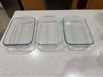 Lot of 3 Casserole Dishes 13 x 9 x 2