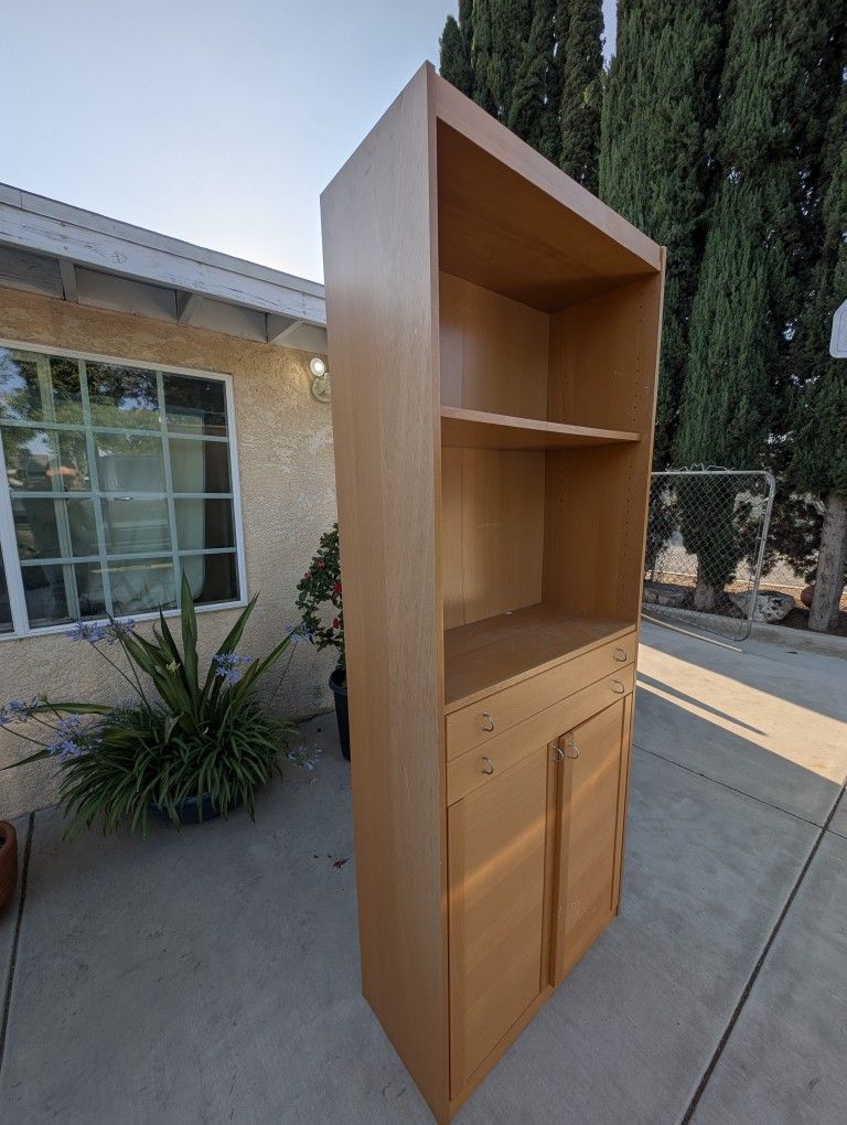 Brown Cabinet with Shelving & Drawers