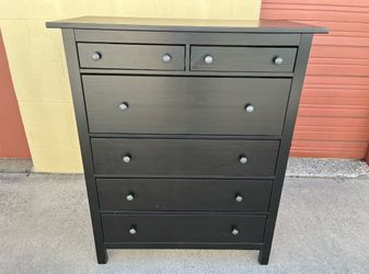 IKEA Hemnes 6-Drawer Tall Dresser Black